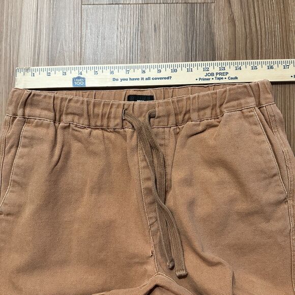 Obey Men's Pants Brown Chino Elastic Waist Pull On Drawstring Slim Tapered Sz M - Picture 7 of 10